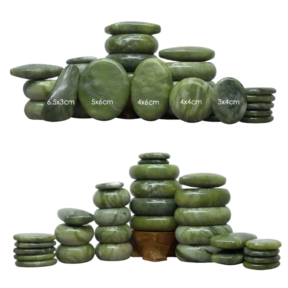 مجموعة أحجار مساج ساخنة طبيعية وفاخرة